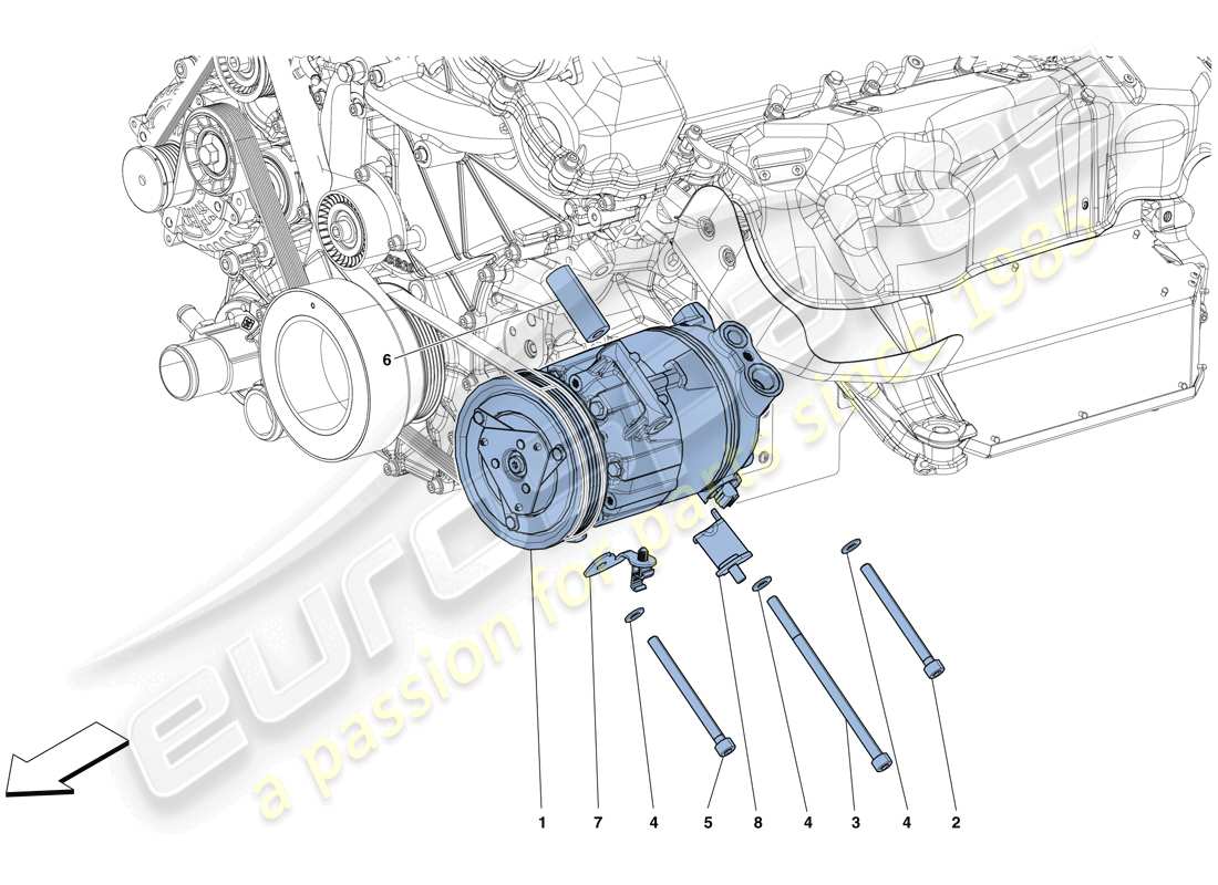 a part diagram from the ferrari 812 parts catalogue