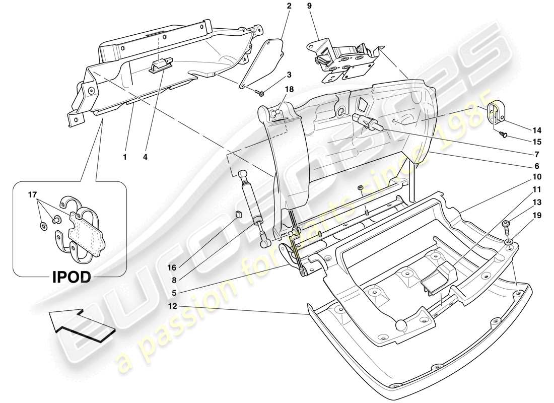 a part diagram from the ferrari 430 parts catalogue
