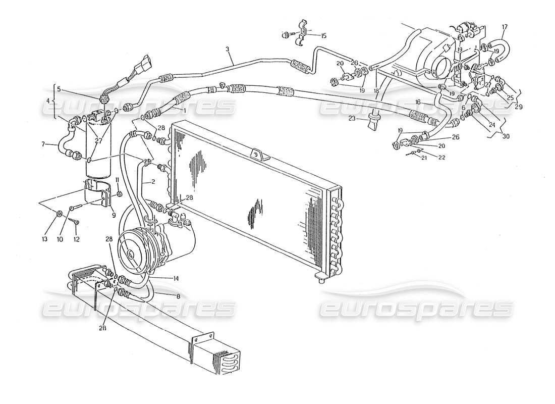 a part diagram from the maserati karif 2.8 parts catalogue