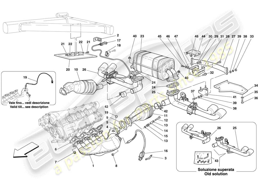 a part diagram from the ferrari 430 parts catalogue