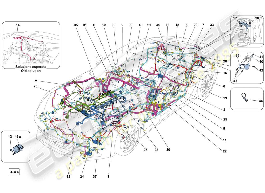a part diagram from the Ferrari F12 Berlinetta (Europe) parts catalogue