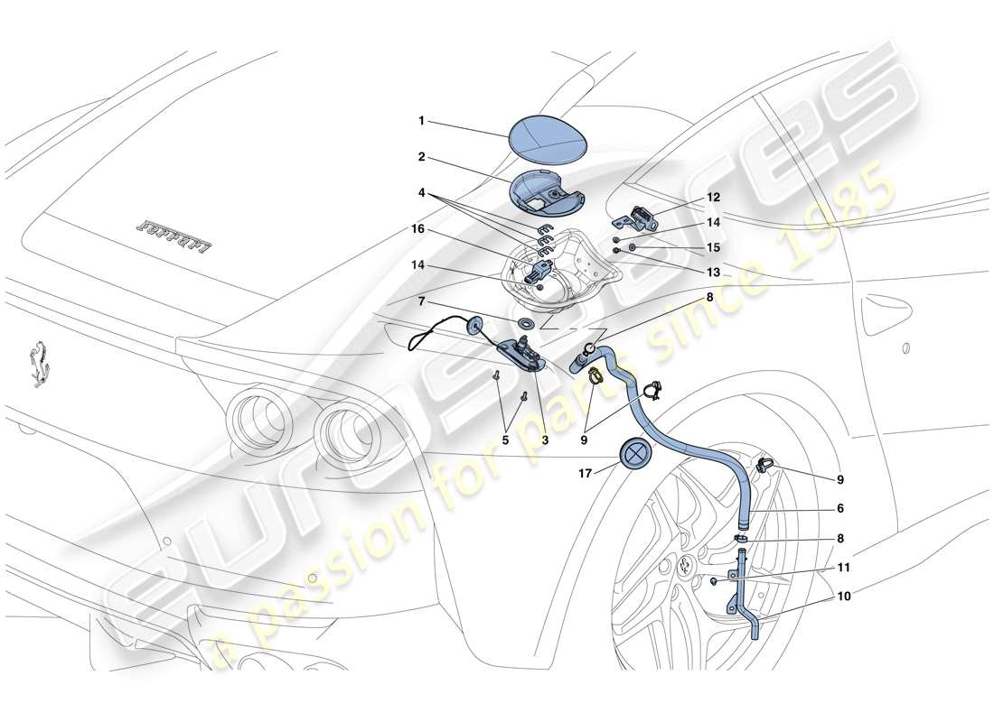 a part diagram from the ferrari 812 parts catalogue