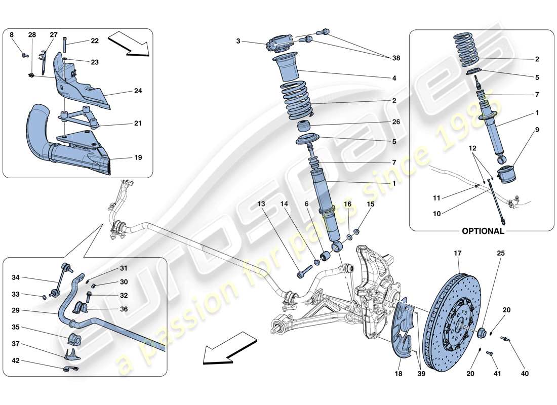 a part diagram from the ferrari 812 superfast (rhd) parts catalogue