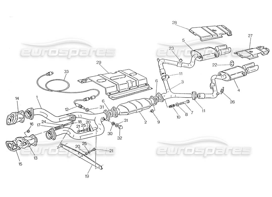 a part diagram from the maserati biturbo (1983-1995) parts catalogue