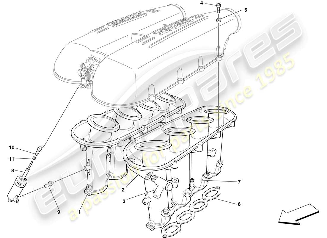 a part diagram from the Ferrari F430 Coupe (USA) parts catalogue