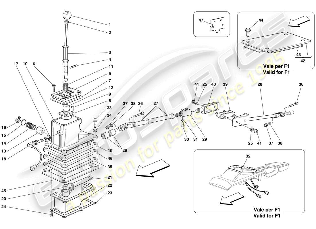 a part diagram from the ferrari 599 gtb fiorano (europe) parts catalogue