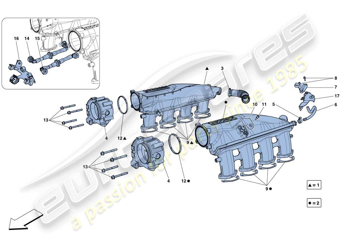 a part diagram from the ferrari gtc4 parts catalogue