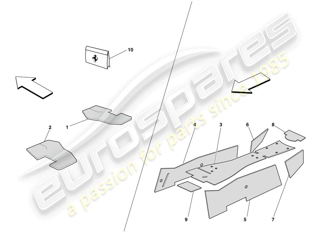 a part diagram from the ferrari 599 parts catalogue