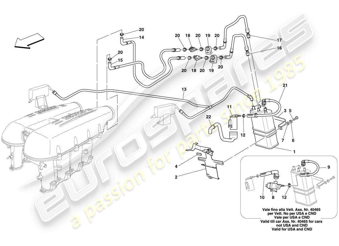 a part diagram from the ferrari 430 parts catalogue