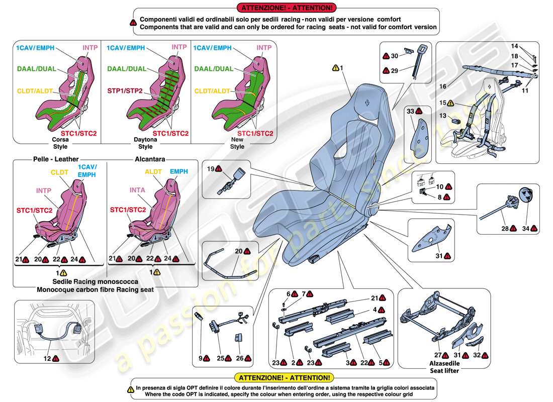 a part diagram from the ferrari 812 superfast (usa) parts catalogue