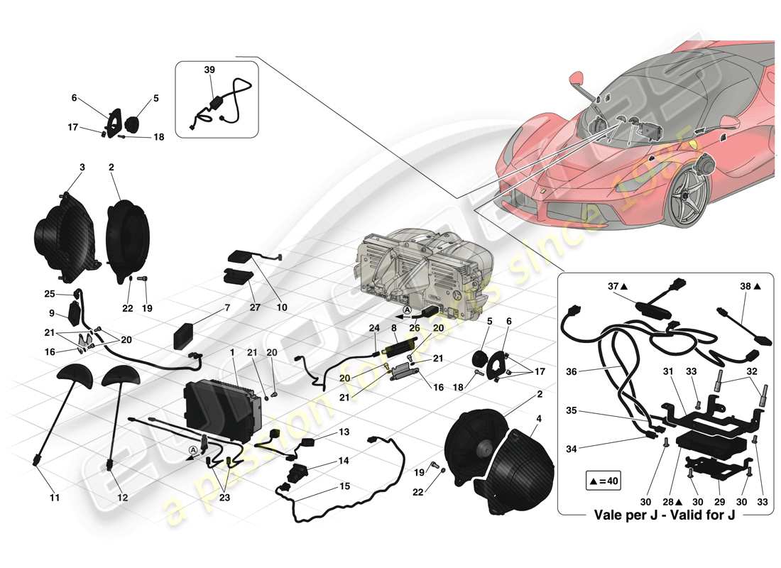 a part diagram from the ferrari laferrari (usa) parts catalogue