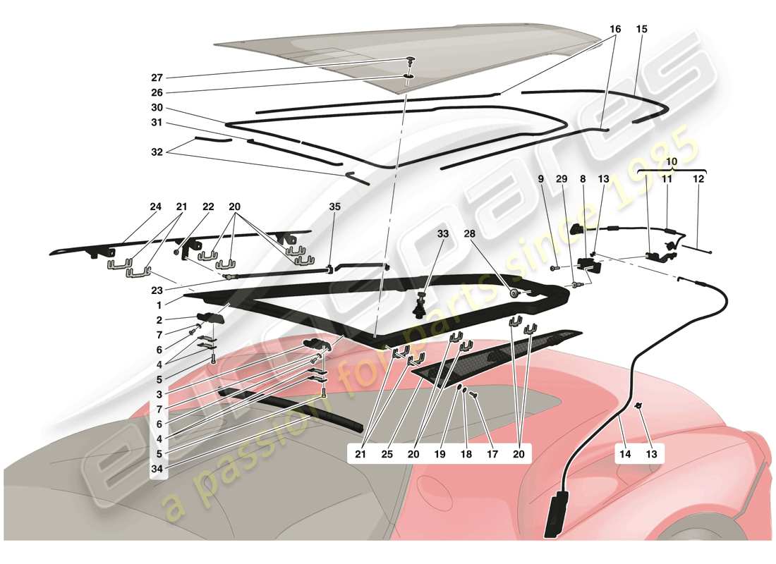 a part diagram from the ferrari laferrari (usa) parts catalogue