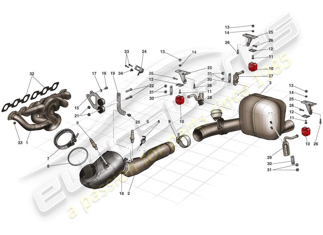 a part diagram from the ferrari laferrari parts catalogue
