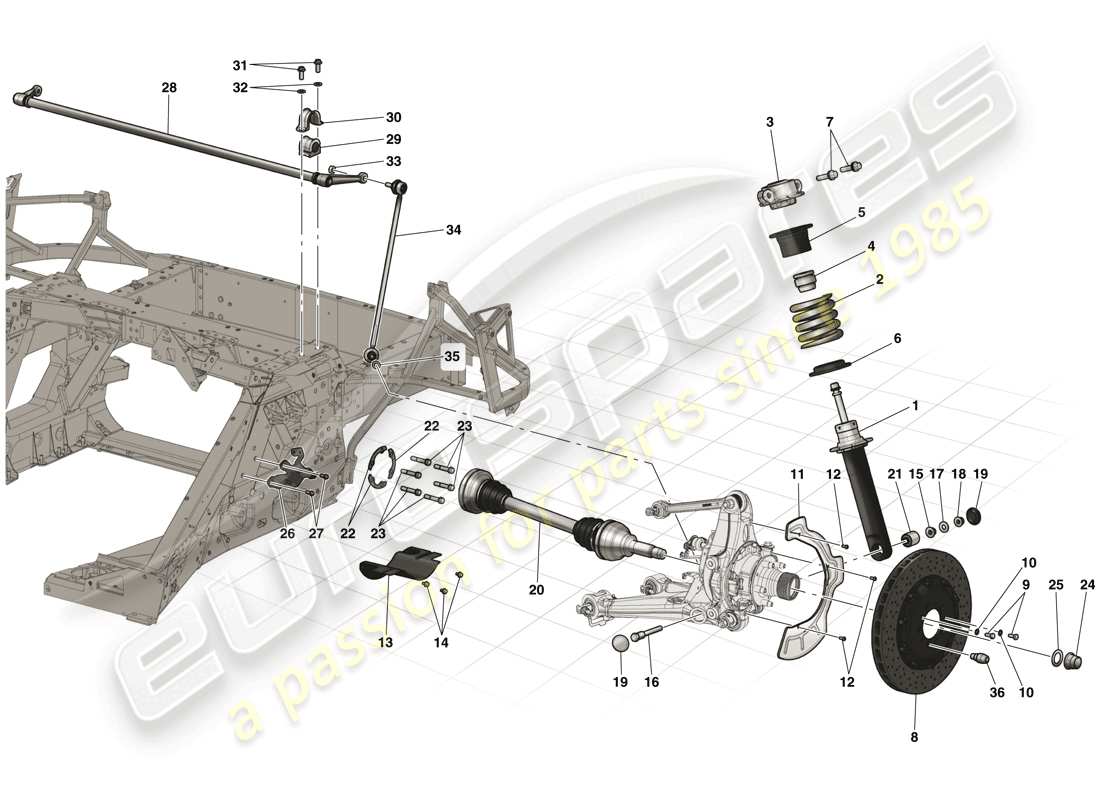 VIEW PARTS DIAGRAMS FROM THE FERRARI LAFERRARI PARTS CATALOGUE a part diagram from the ferrari laferrari parts catalogue