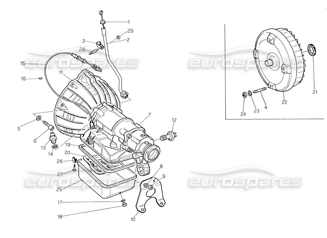 a part diagram from the maserati biturbo (1983-1995) parts catalogue