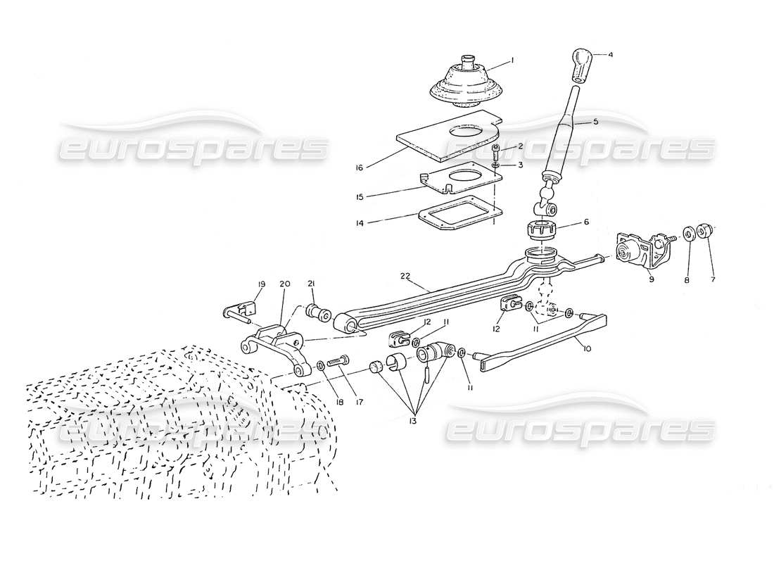 a part diagram from the maserati ghibli 2.8 (non abs) parts catalogue
