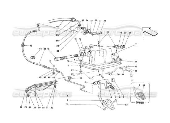 a part diagram from the ferrari 348 parts catalogue