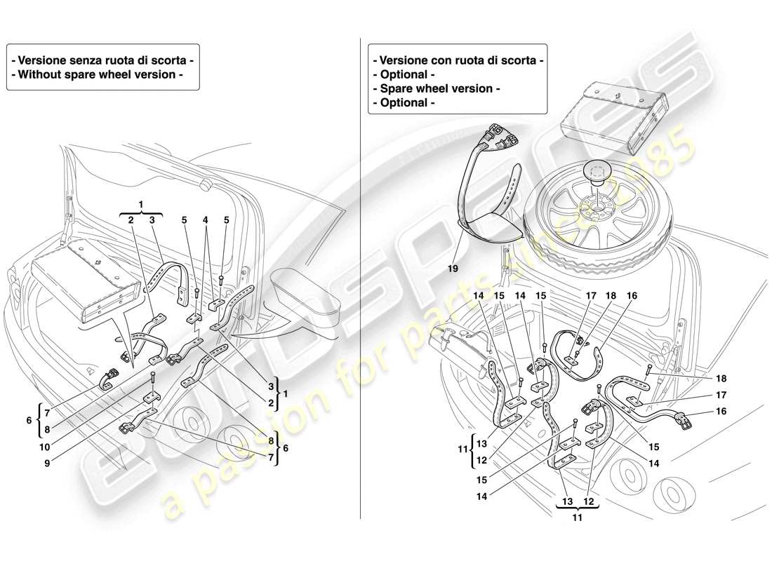 a part diagram from the Ferrari 612 Scaglietti (RHD) parts catalogue
