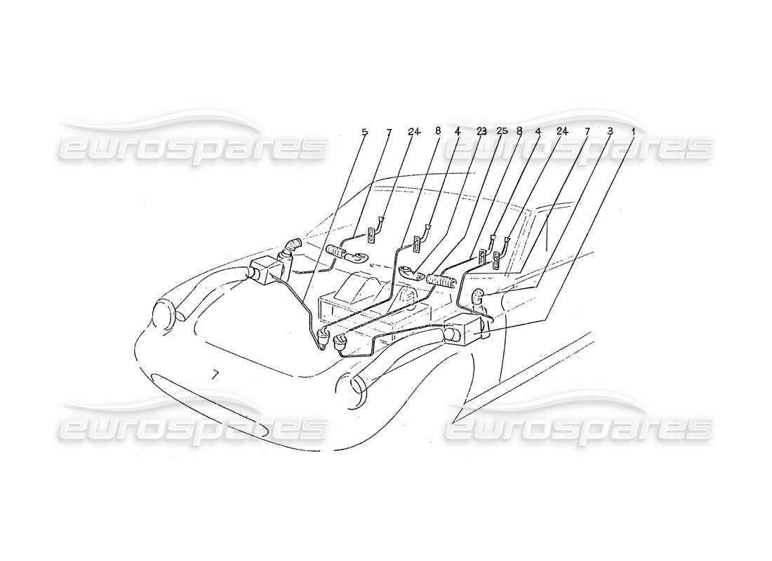 VIEW PARTS DIAGRAMS FROM THE FERRARI 330 AND 365 PARTS CATALOGUE a part diagram from the ferrari 330 and 365 parts catalogue