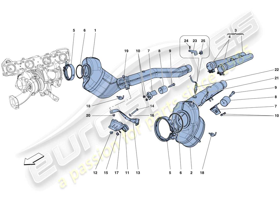 a part diagram from the ferrari california parts catalogue