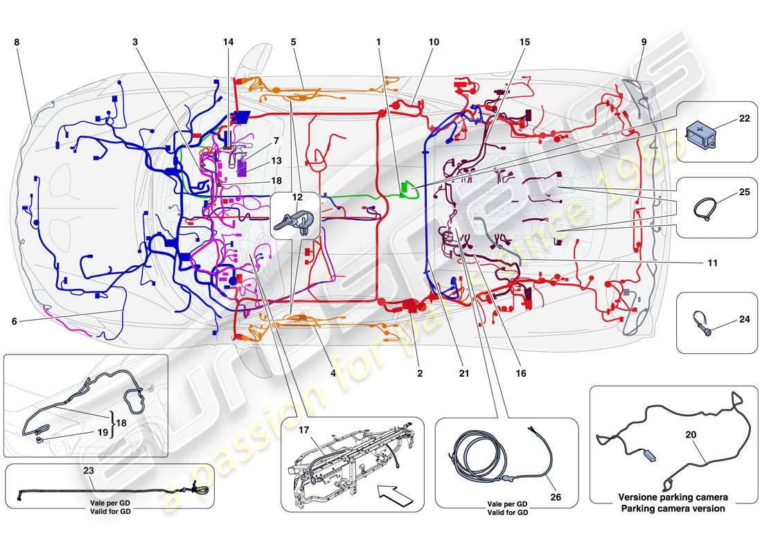 a part diagram from the ferrari 458 speciale (europe) parts catalogue