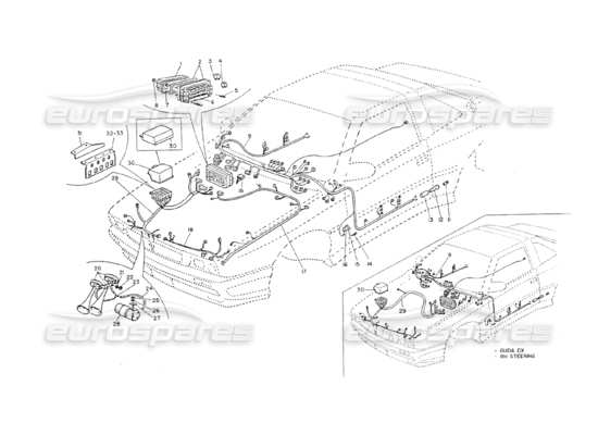 a part diagram from the maserati shamal parts catalogue