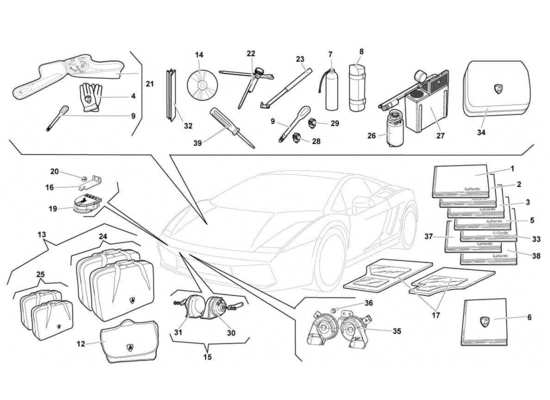 a part diagram from the lamborghini gallardo lp570-4s perform parts catalogue