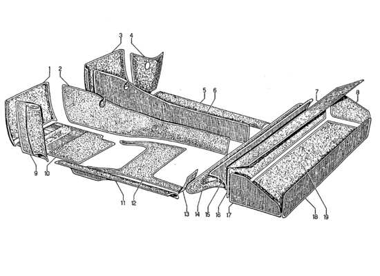 a part diagram from the lamborghini jarama parts catalogue