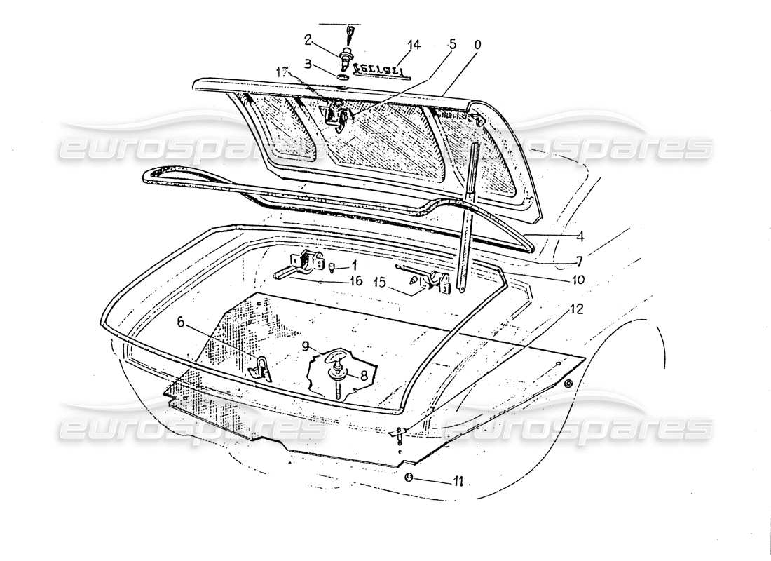 a part diagram from the ferrari 330 and 365 parts catalogue