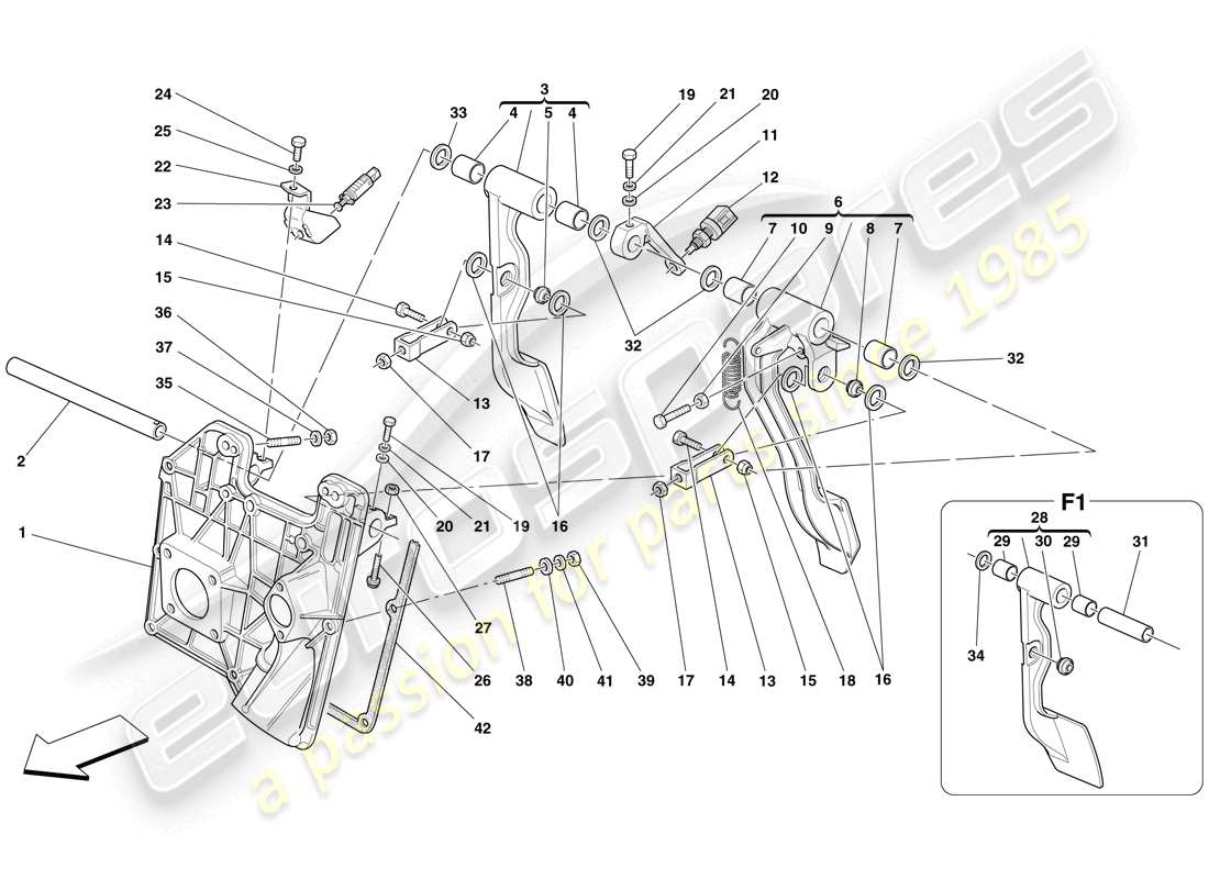 a part diagram from the ferrari 430 parts catalogue
