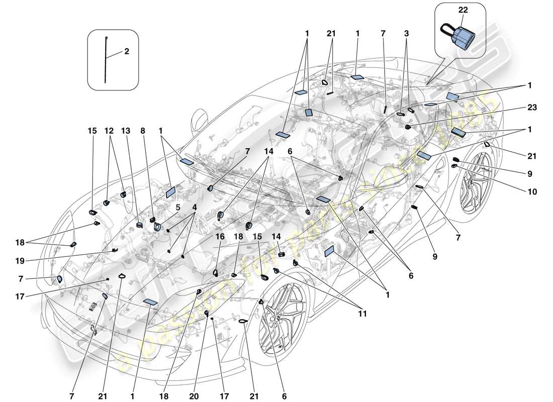 a part diagram from the ferrari 812 parts catalogue