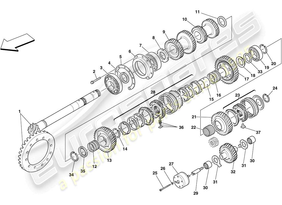 a part diagram from the Ferrari F430 Coupe (Europe) parts catalogue