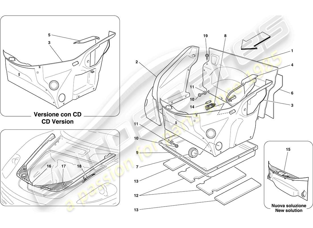 a part diagram from the Ferrari F430 Coupe (Europe) parts catalogue