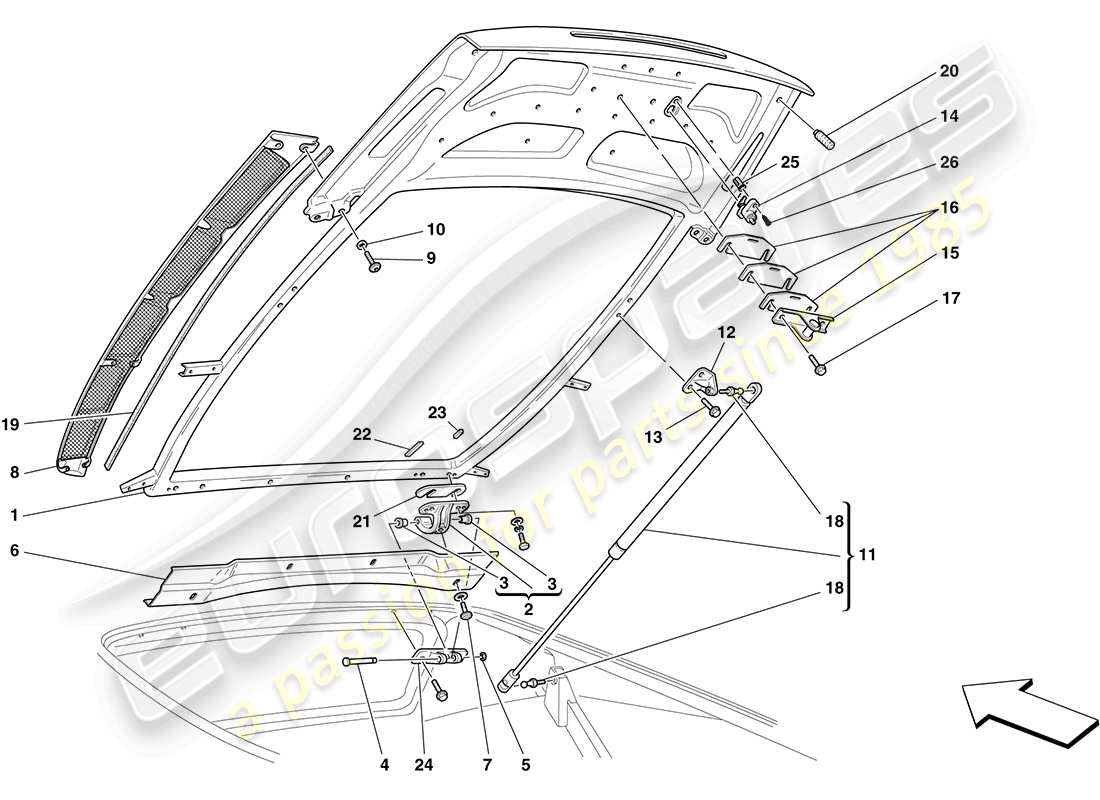 a part diagram from the Ferrari F430 Coupe (Europe) parts catalogue