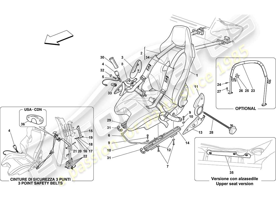 a part diagram from the Ferrari F430 Coupe (Europe) parts catalogue