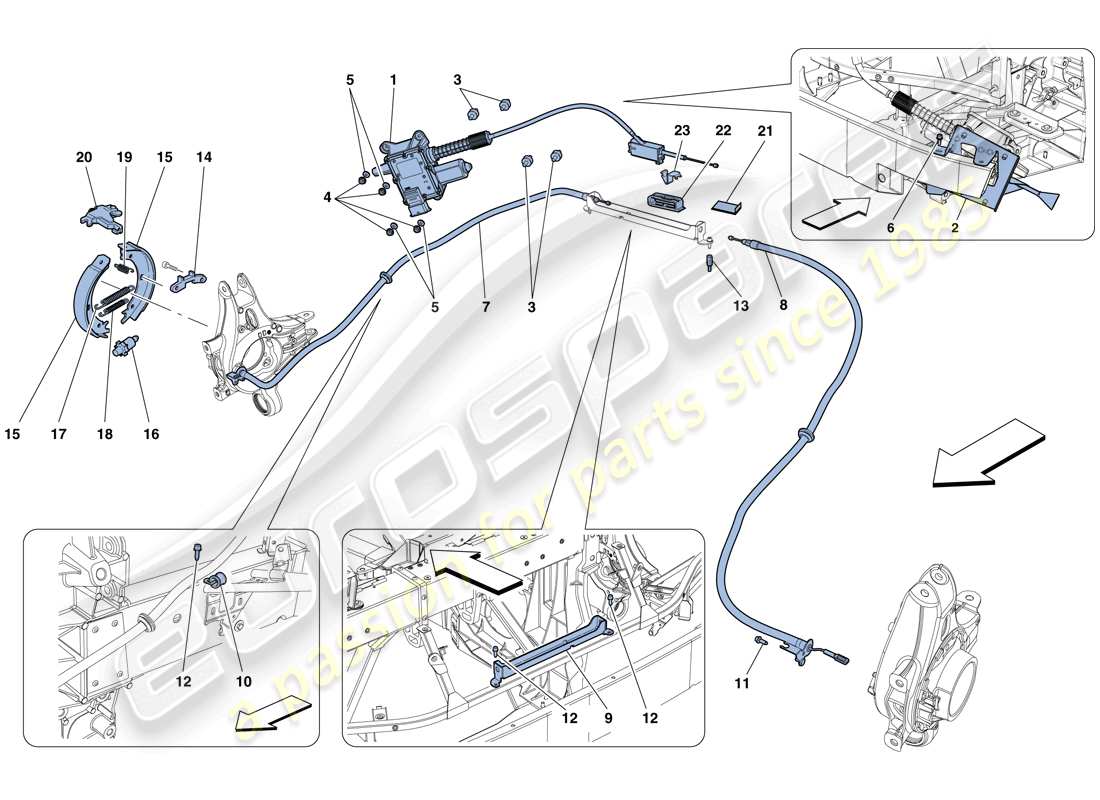 a part diagram from the ferrari 458 italia (usa) parts catalogue