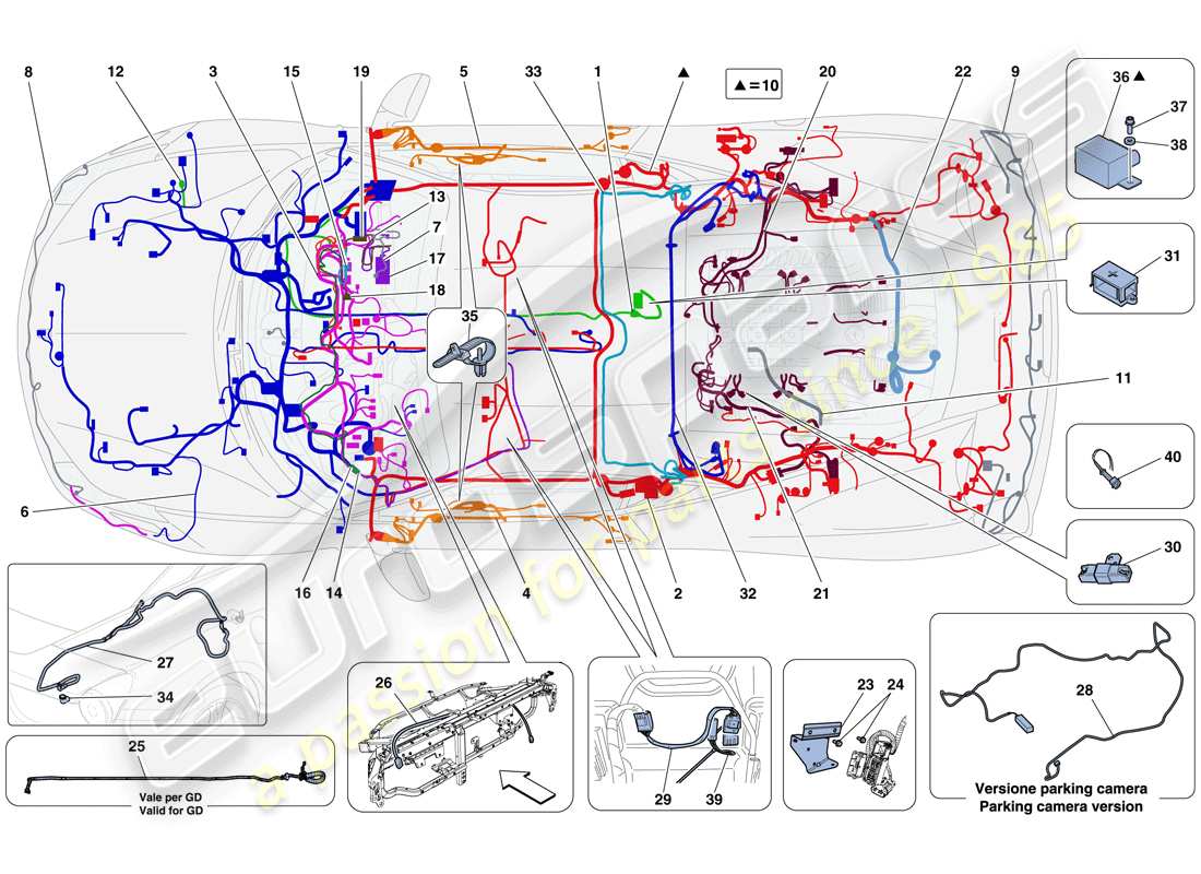 a part diagram from the ferrari 458 parts catalogue