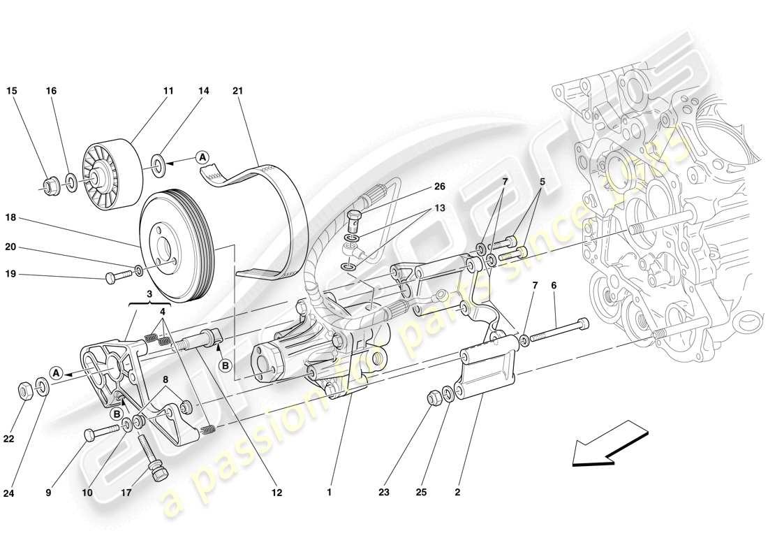 a part diagram from the Ferrari 612 Sessanta (RHD) parts catalogue