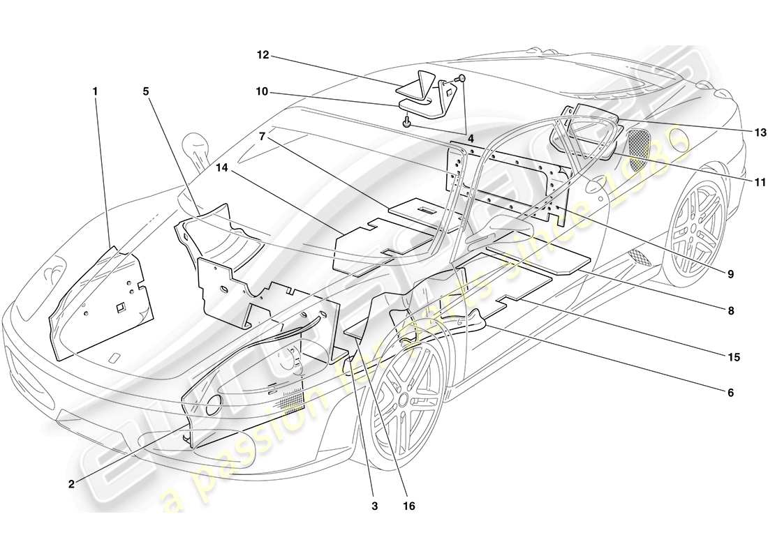 a part diagram from the Ferrari F430 Coupe (Europe) parts catalogue