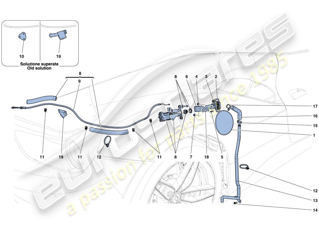 a part diagram from the Ferrari 488 Spider (Europe) parts catalogue