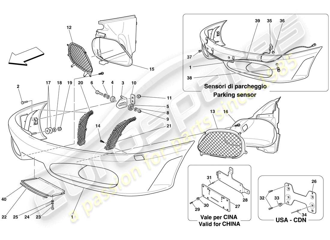 a part diagram from the ferrari 430 parts catalogue