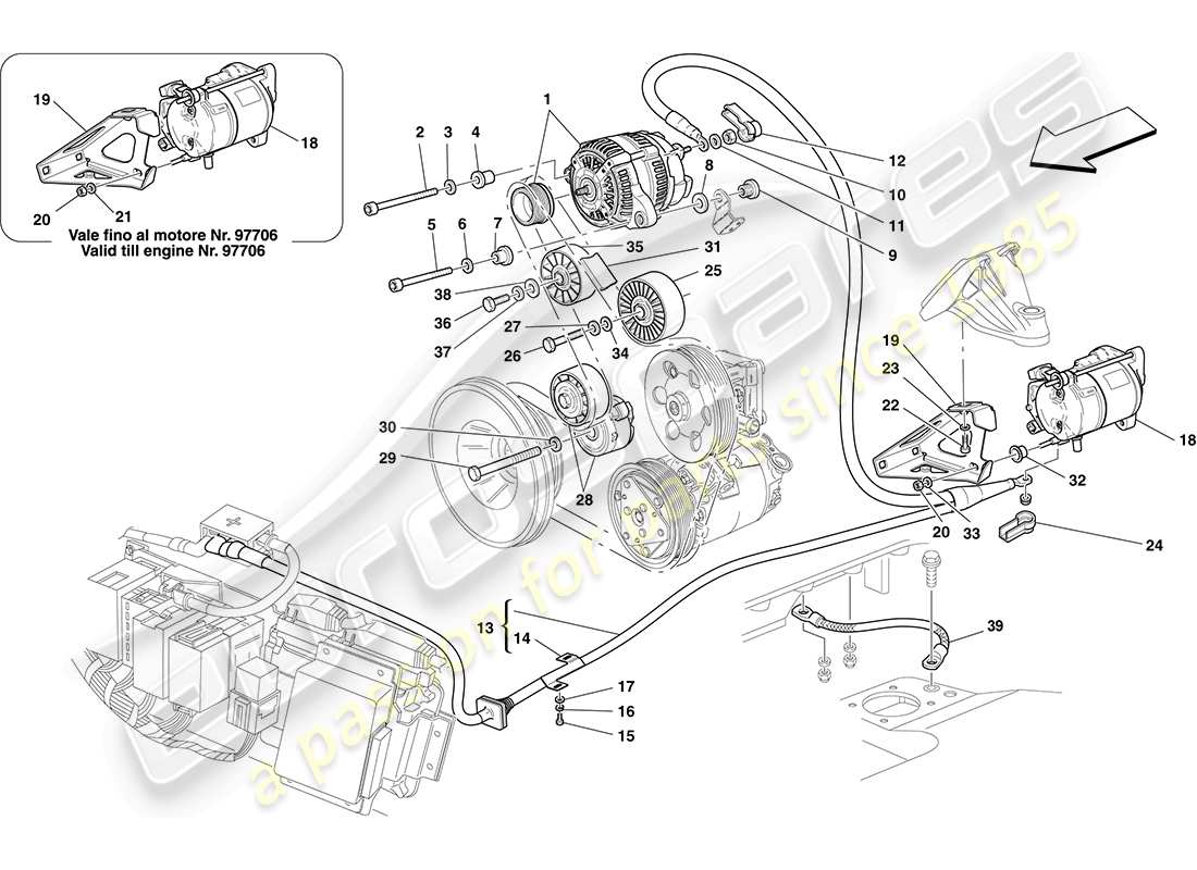 a part diagram from the ferrari 430 parts catalogue