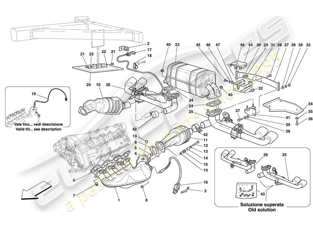 a part diagram from the Ferrari F430 Coupe (Europe) parts catalogue