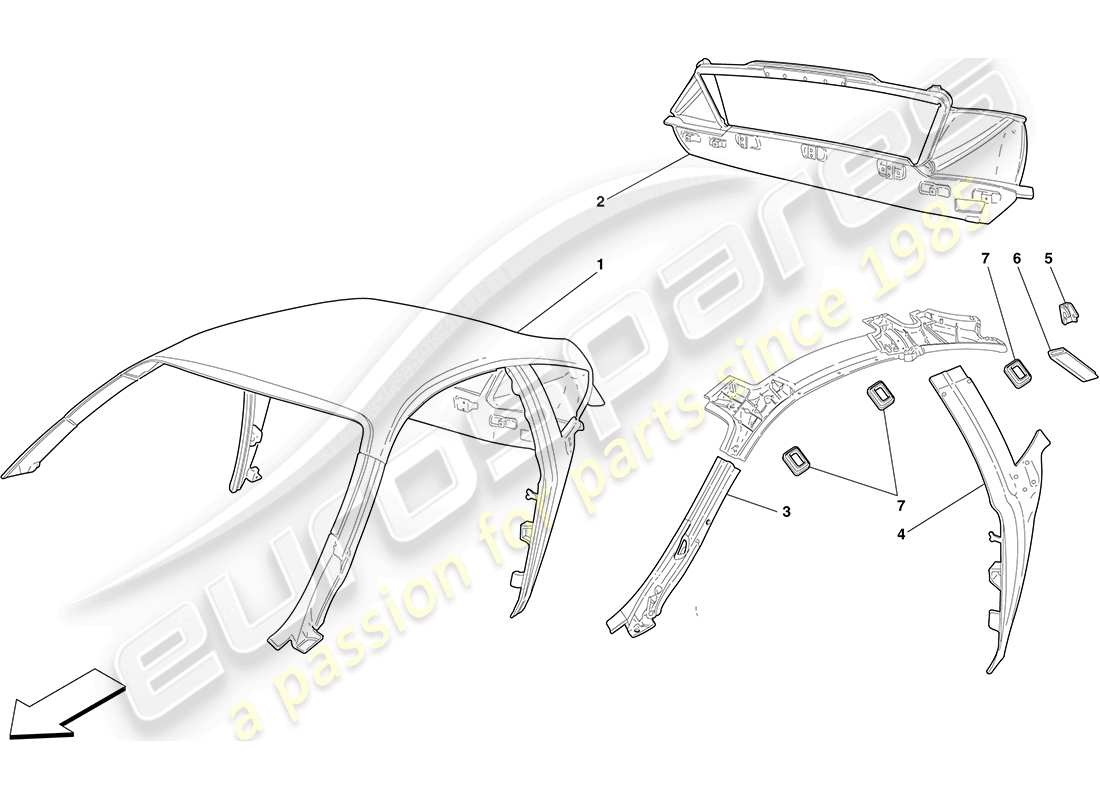 a part diagram from the ferrari f430 coupe (usa) parts catalogue