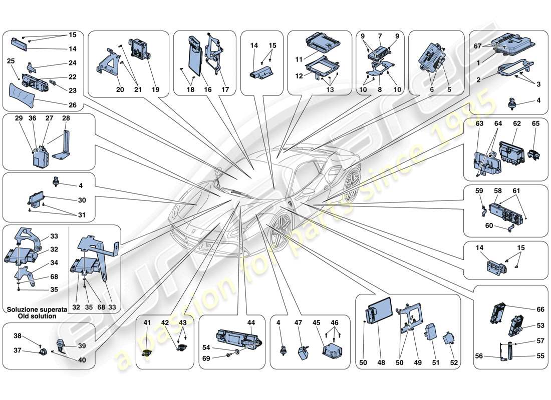 a part diagram from the Ferrari 488 GTB (USA) parts catalogue