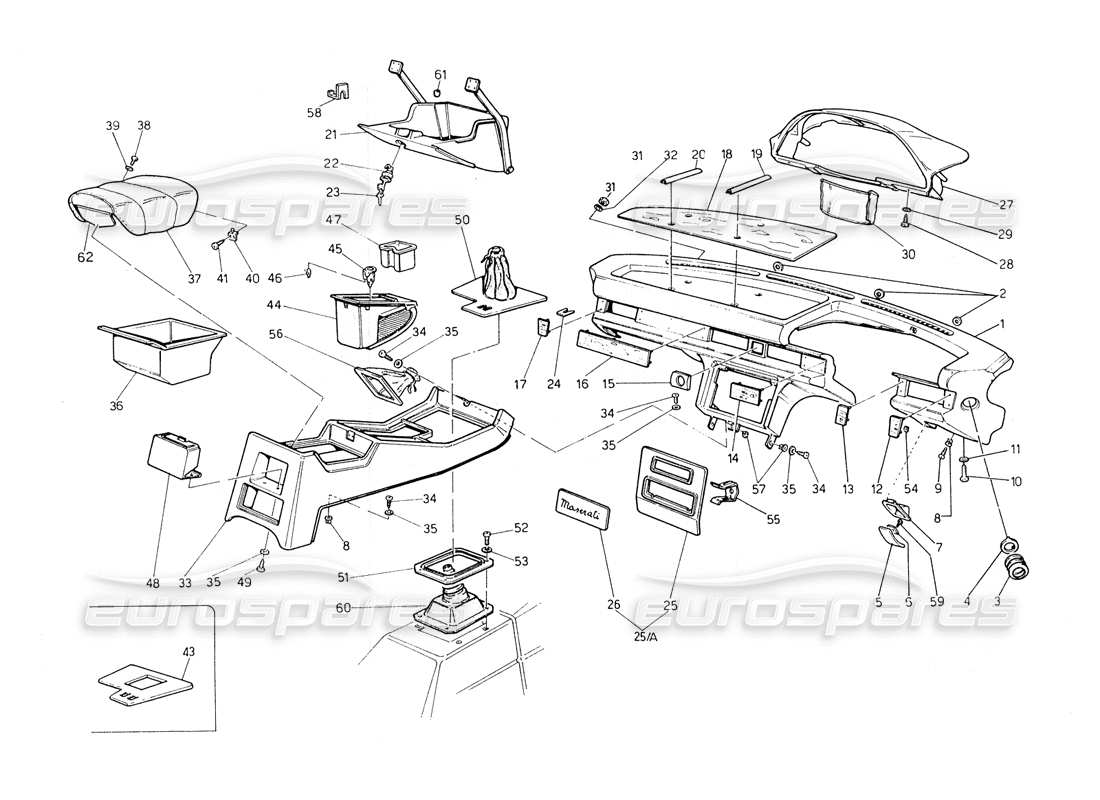 a part diagram from the maserati biturbo (1983-1995) parts catalogue