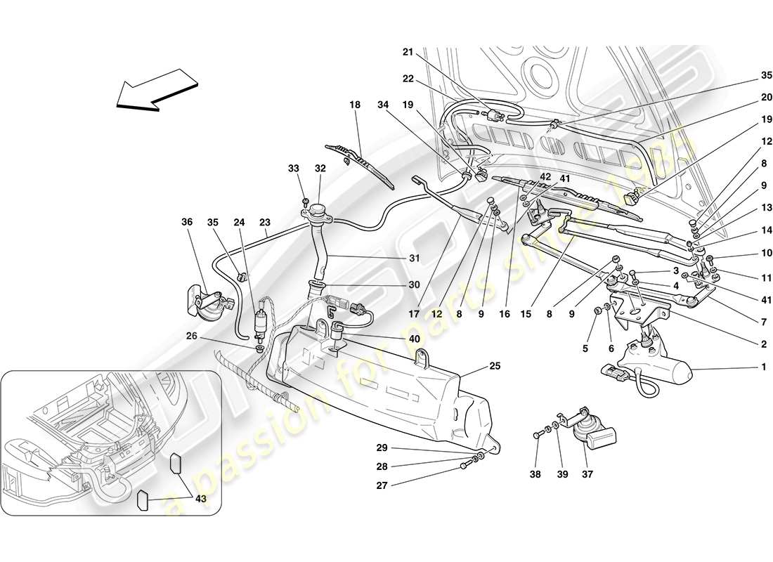 a part diagram from the Ferrari F430 Coupe (Europe) parts catalogue