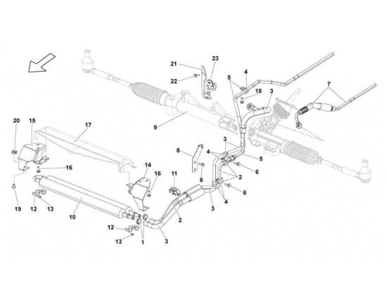 a part diagram from the lamborghini gallardo lp560-4s update parts catalogue