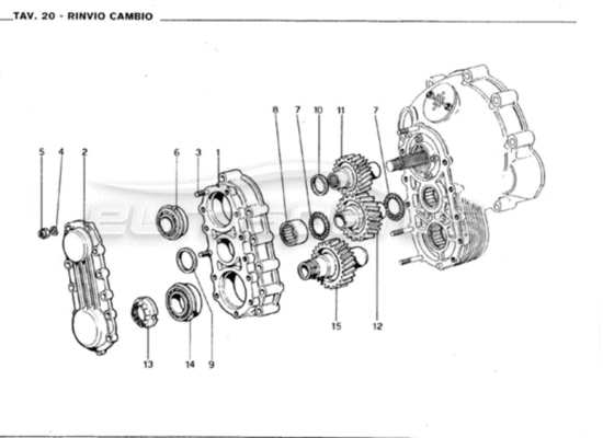 a part diagram from the ferrari 246 parts catalogue