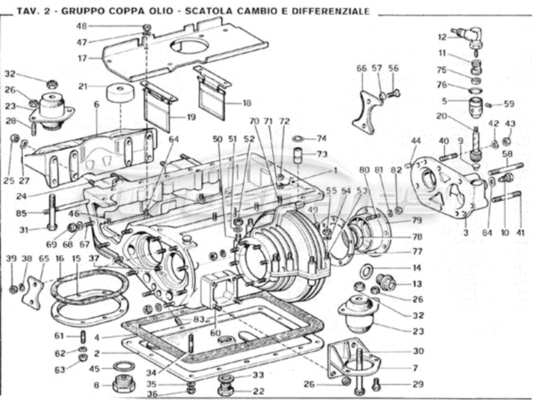 a part diagram from the ferrari 246 parts catalogue